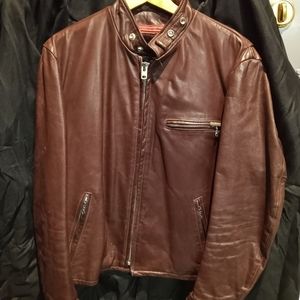 Schott NYC classic racer motorcycle leather jacket